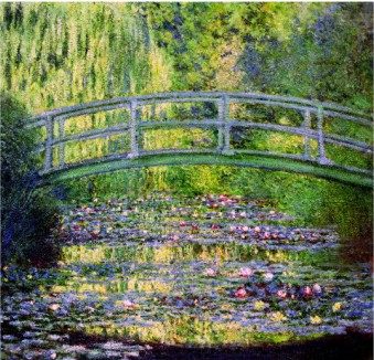 THE WATERLILY POND WITH THE JAPANESE BRIDGE, 1899 - Claude Monet Paintings